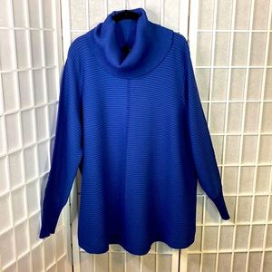 Woman’s blue turtleneck sweater long sleeve size 3X